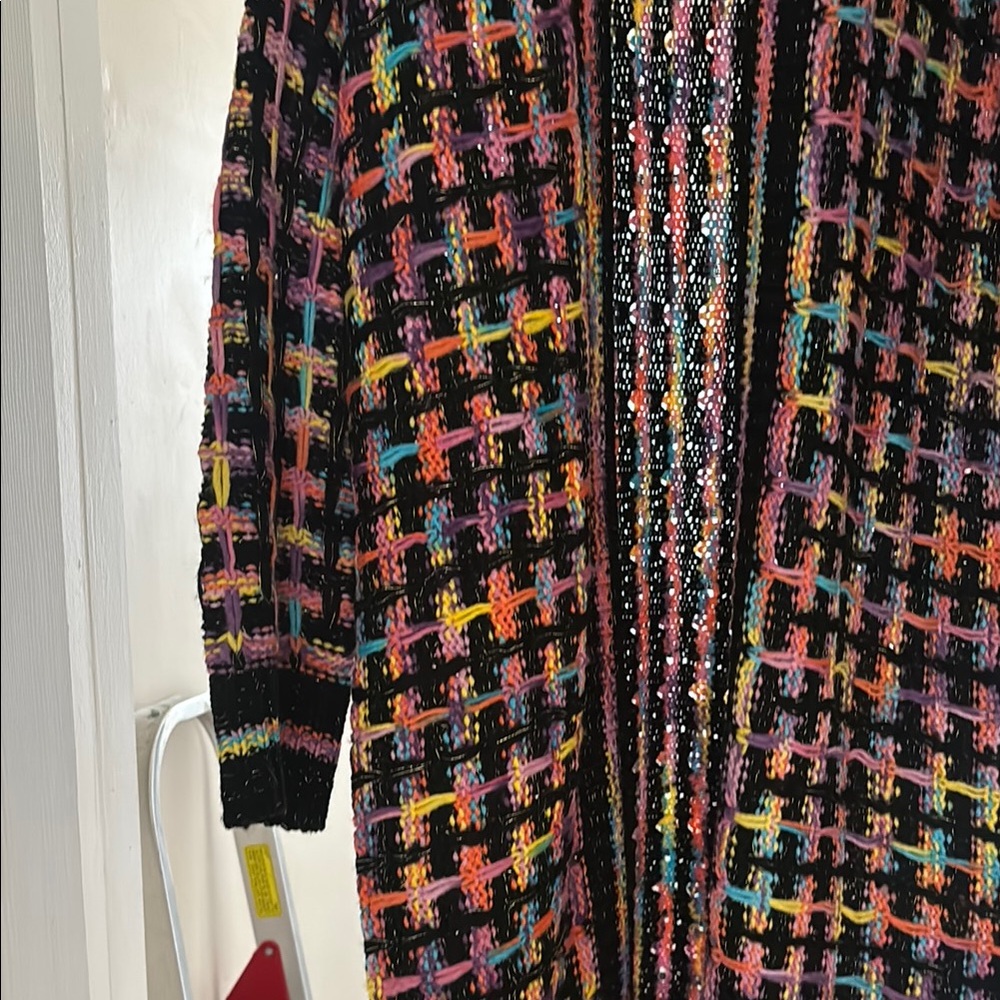 Multicolor Long Knit Cardigan - Picture 2 of 4